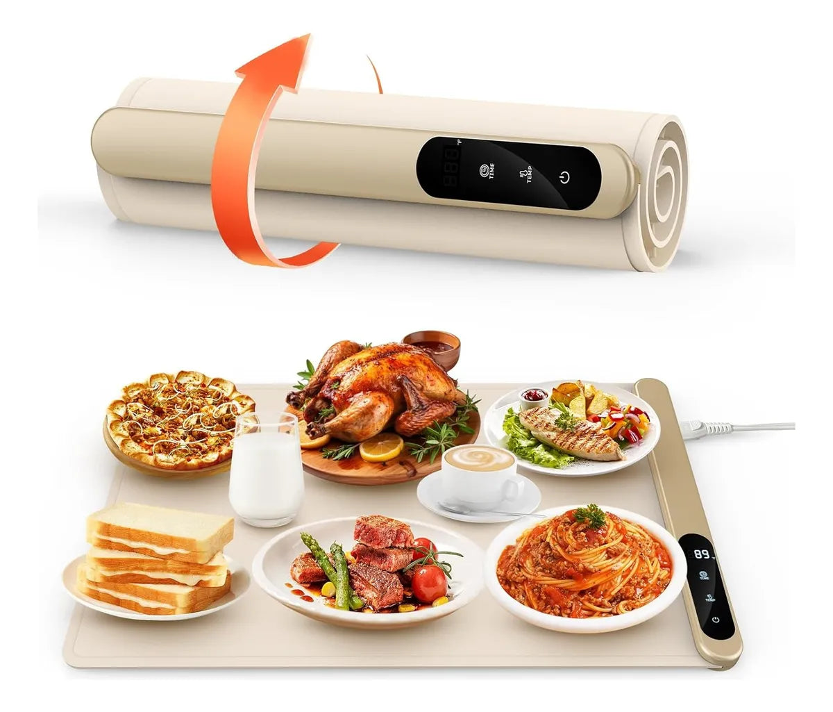 🔥Bandeja De Calentamiento Eléctrica Tapete Con 6 Ajustes – ¡Tu Secreto para Platos Siempre Calientes! 🔥