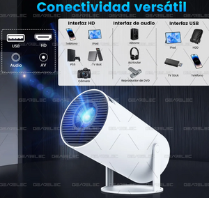 Proyector Portátil Hy300 4K Ultra HD 1080P Wifi 12000 Lúmenes Smart TV Color Blanco 127V Profesional