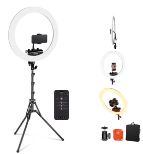 🔆 Neewer RP18B Pro – Aro de Luz Profesional 18" con Trípode, Control Remoto y APP Bluetooth