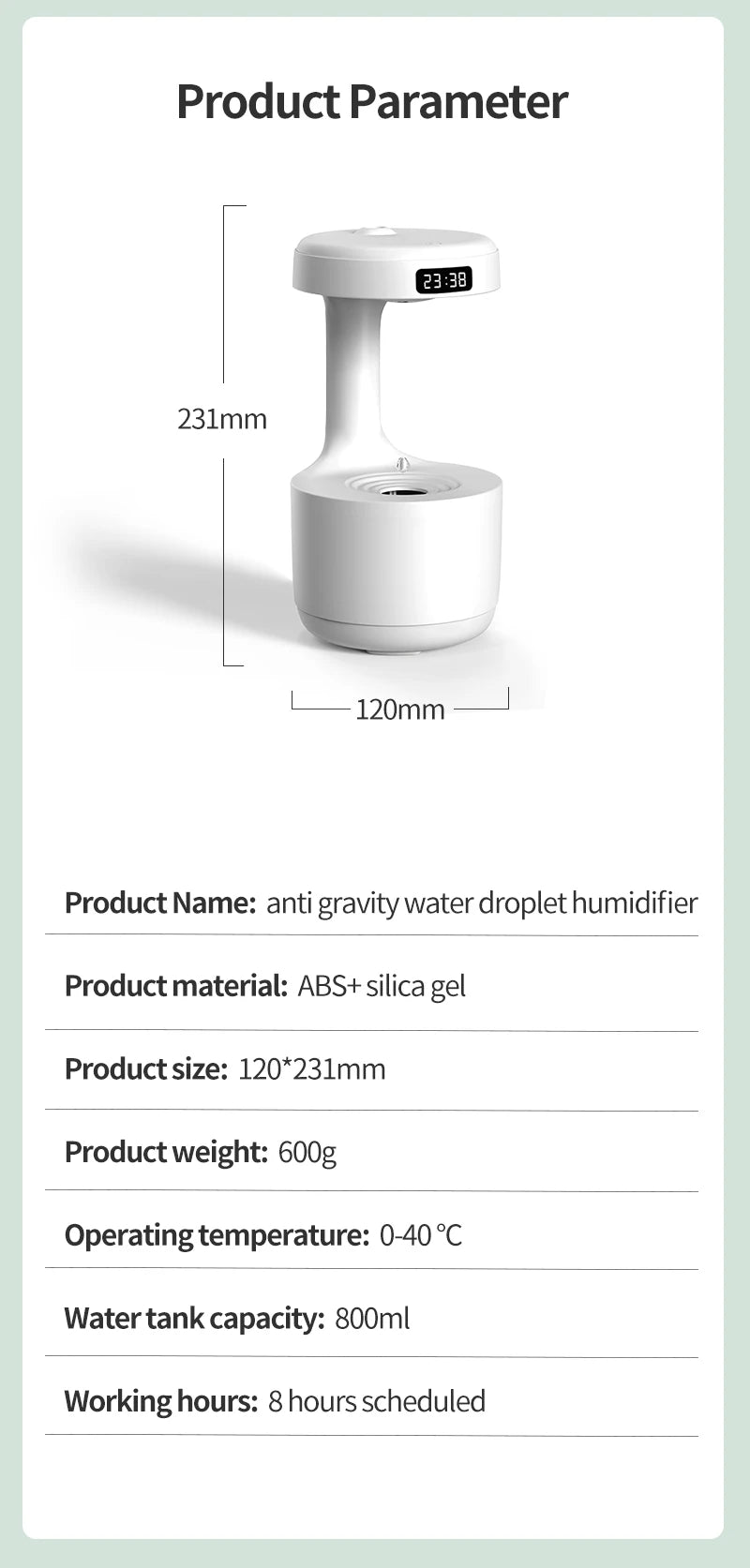 Humidificador de Aire Antigravedad 🌊