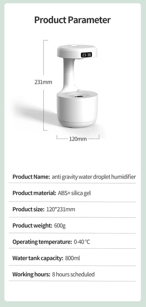 Humidificador de Aire Antigravedad 🌊