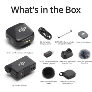 🎙️ DJI Mic Mini – Micrófono Inalámbrico Ultra Compacto y Profesional 48-Hour
