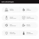 Humidificador de Aire con Aromaterapia y Luz LED con Control Remoto