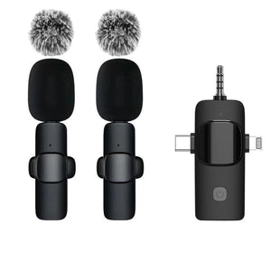 🎤Micrófono Inalámbrico BASIX Lavalier para iPhone y Android – Grabación Profesional sin Cables
