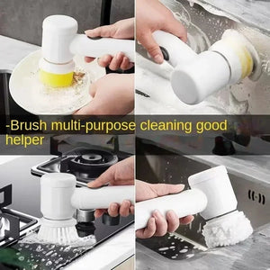 🧼 Cepillo Eléctrico de Limpieza 5 en 1 – Baños, Cocina y Más Sin Esfuerzo