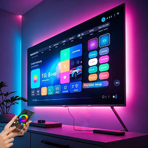 🎆 Iluminación LED para TV 3M a 10M – Control por App, Sincronización Musical y 16 Colores