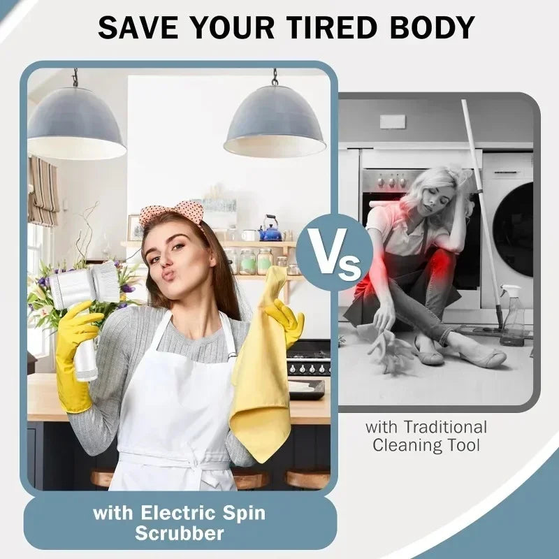 🧼 Cepillo Eléctrico de Limpieza 5 en 1 – Baños, Cocina y Más Sin Esfuerzo