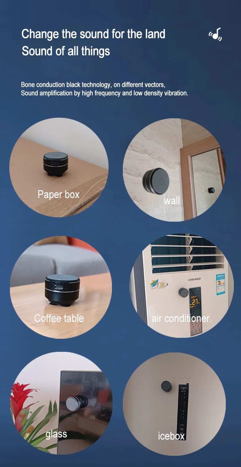 🔊 Mini Altavoz de Conducción Ósea con Ventosa – Sonido Portátil desde Cualquier Superficie