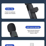 🎤Micrófono Inalámbrico BASIX Lavalier para iPhone y Android – Grabación Profesional sin Cables