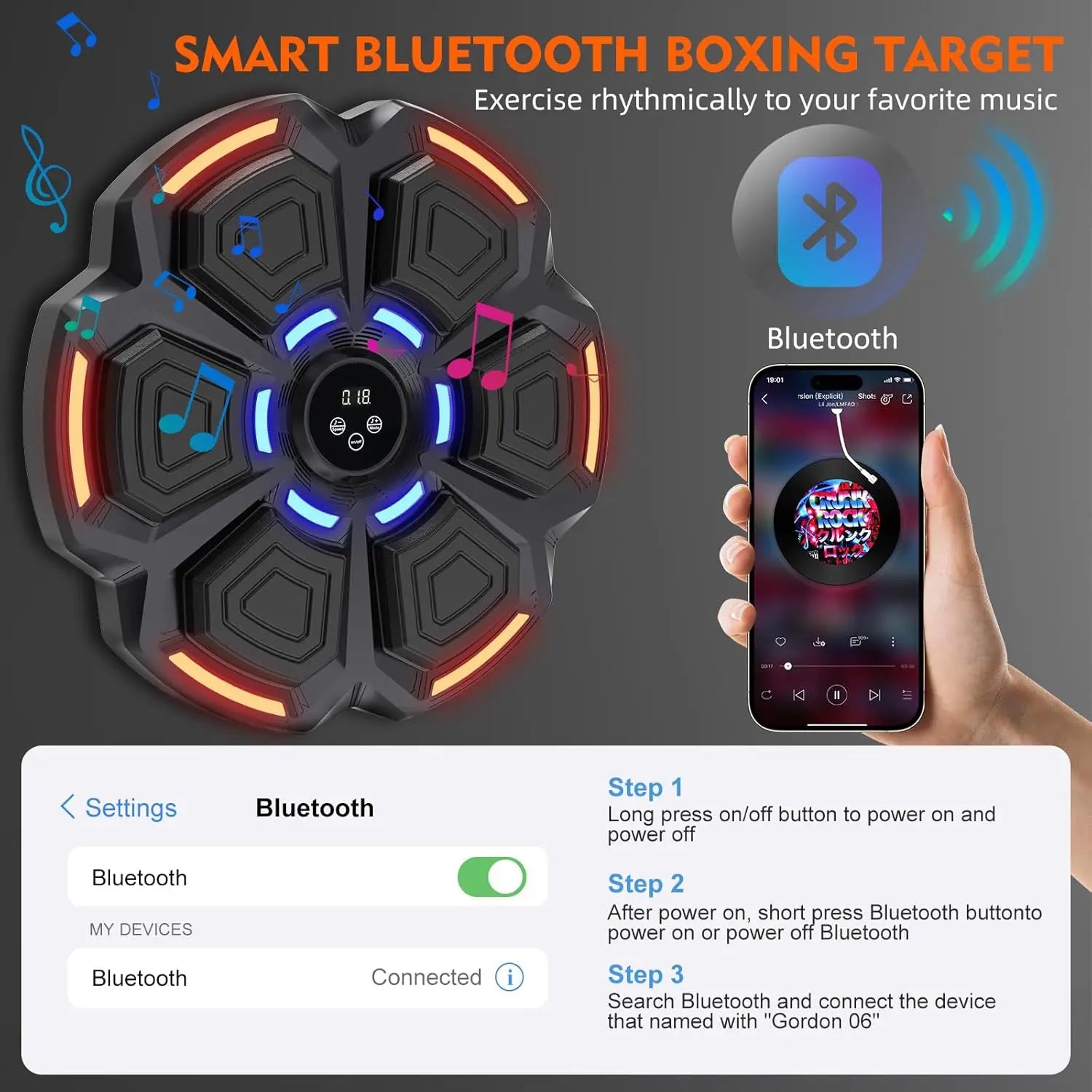 🥊 Máquina de Boxeo con Música y Luces – Entrena con Ritmo, Golpea con Estilo