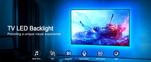 🎆 Iluminación LED para TV 3M a 10M – Control por App, Sincronización Musical y 16 Colores