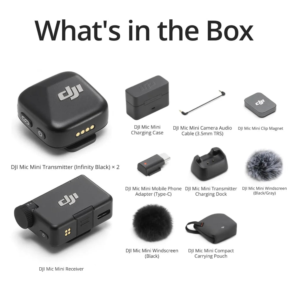 🎙️ DJI Mic Mini – Micrófono Inalámbrico Ultra Compacto y Profesional 48-Hour