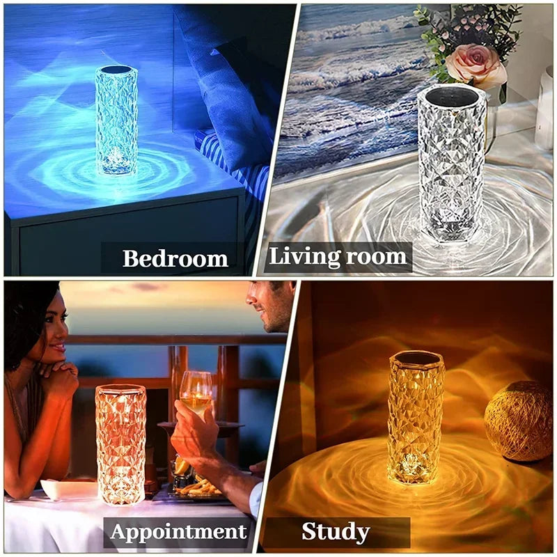 🌟 Lámpara de Cristal Diamante RGB – Toque Mágico de Luz para Tu Espacio