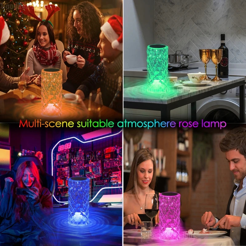 🌟 Lámpara de Cristal Diamante RGB – Toque Mágico de Luz para Tu Espacio