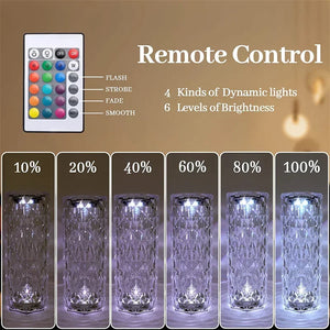 🌟 Lámpara de Cristal Diamante RGB – Toque Mágico de Luz para Tu Espacio