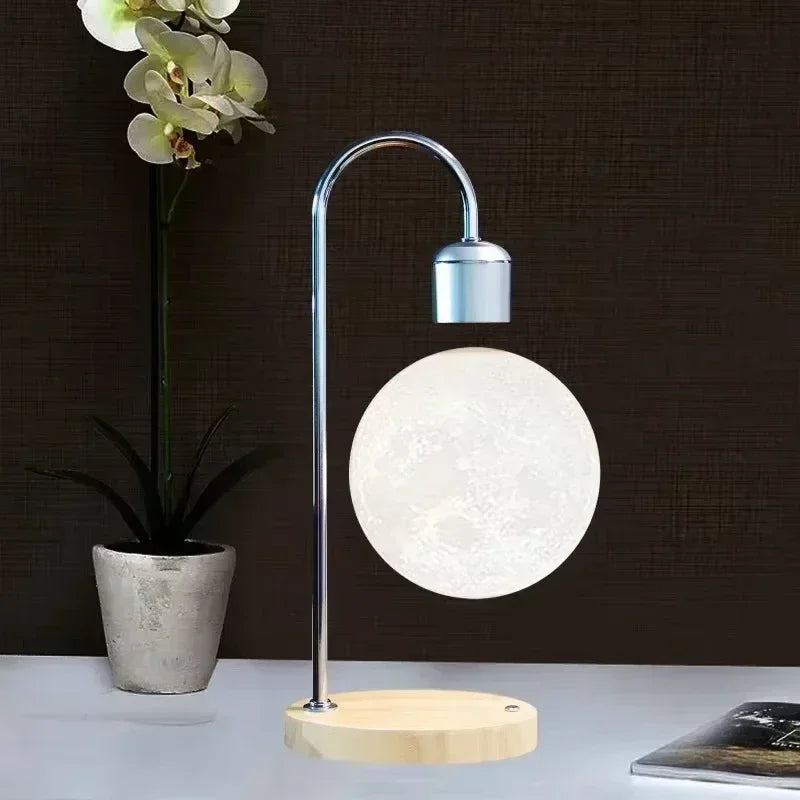 Lunar Levitation Lamp – Lámpara Lunar Flotante con Carga Inalámbrica