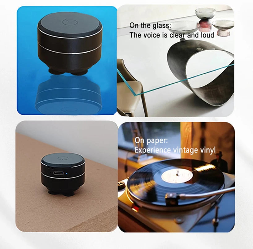 🔊 Mini Altavoz de Conducción Ósea con Ventosa – Sonido Portátil desde Cualquier Superficie
