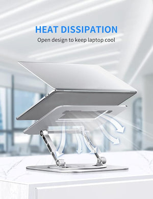 🧲 ¡Haz que tu Laptop Flote con Estilo! | Soporte Ergonómico AOEVI con Base Giratoria 360° – Compacto, Resistente y Ajustable
