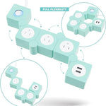 🟢 ¡Energía sin límites con estilo! | Regleta Flexible con USB y Protección Inteligente ⚡