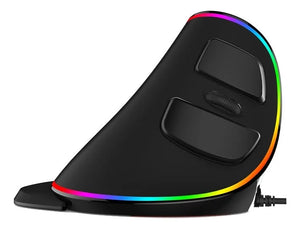 🖱️ Libera tu muñeca: Delux M618 Plus – Mouse Ergonómico Vertical Inalámbrico