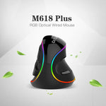🖱️ Libera tu muñeca: Delux M618 Plus – Mouse Ergonómico Vertical Inalámbrico