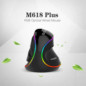 🖱️ Libera tu muñeca: Delux M618 Plus – Mouse Ergonómico Vertical Inalámbrico